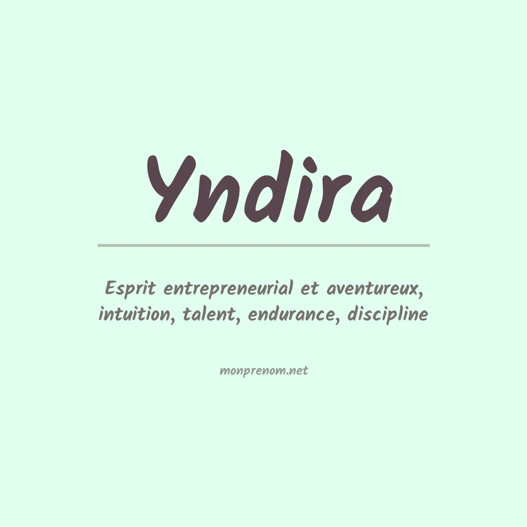 Prénom Yndira