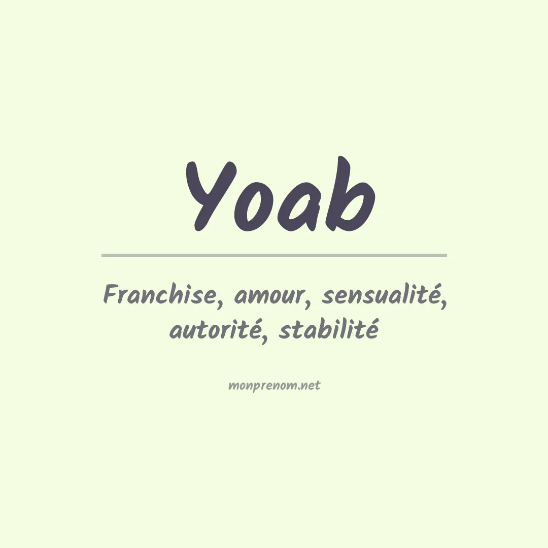 Signification du prénom Yoab