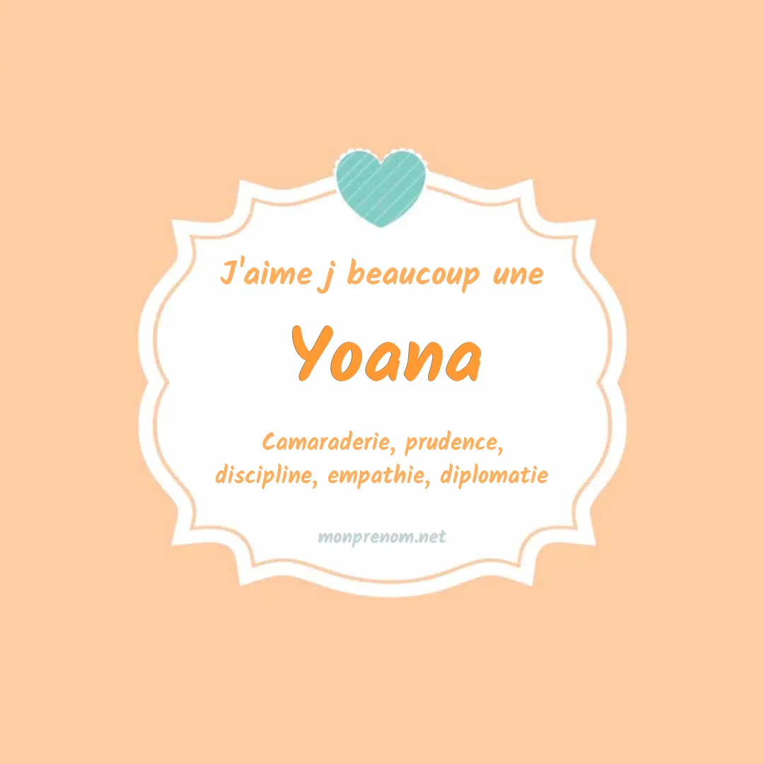 J'aime beaucoup Yoana