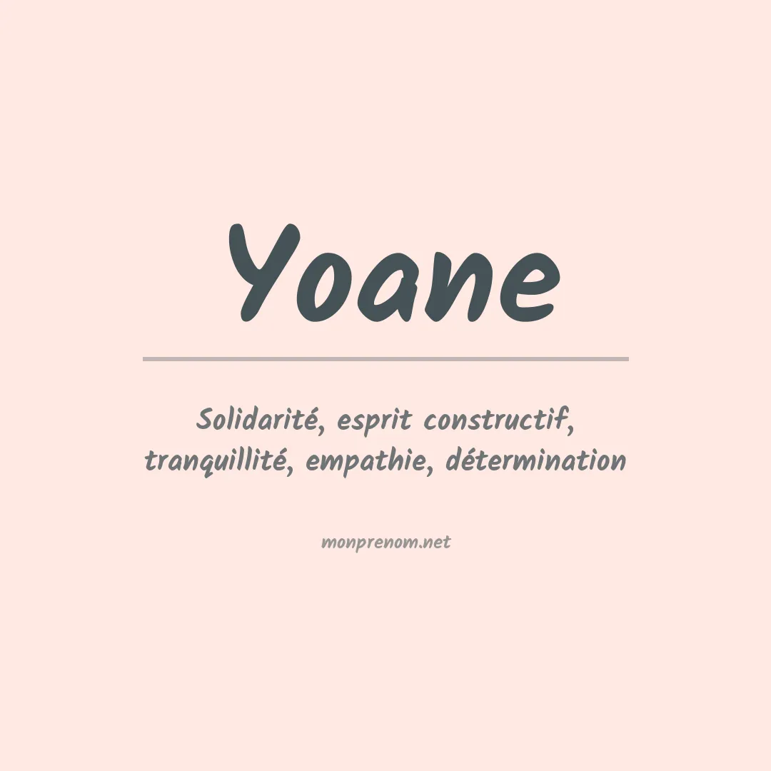 Signification du prénom Yoane