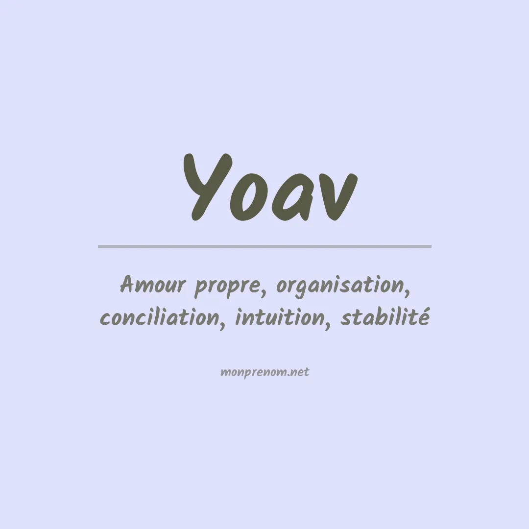 Signification du prénom Yoav