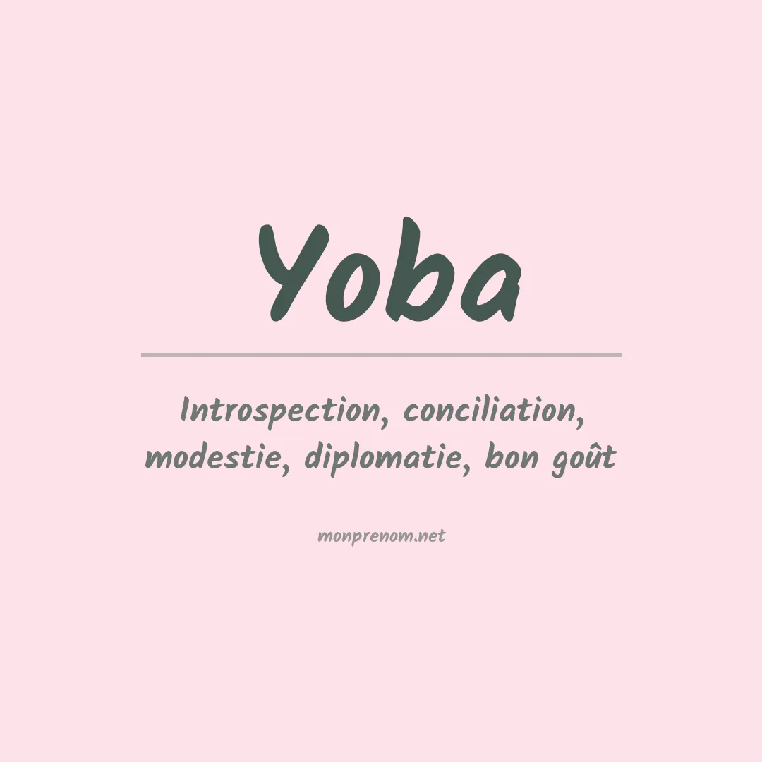 Prénom Yoba