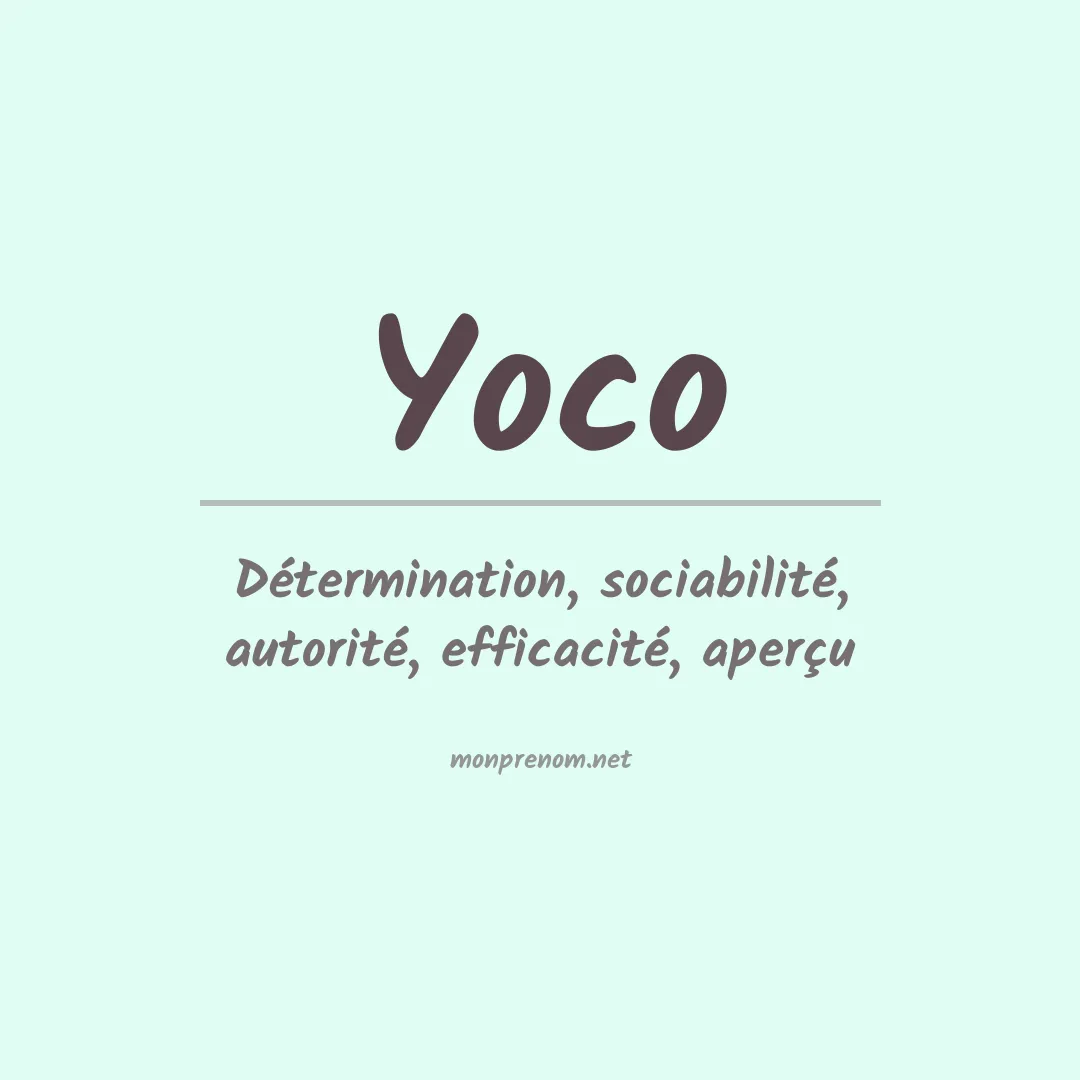 Prénom Yoco