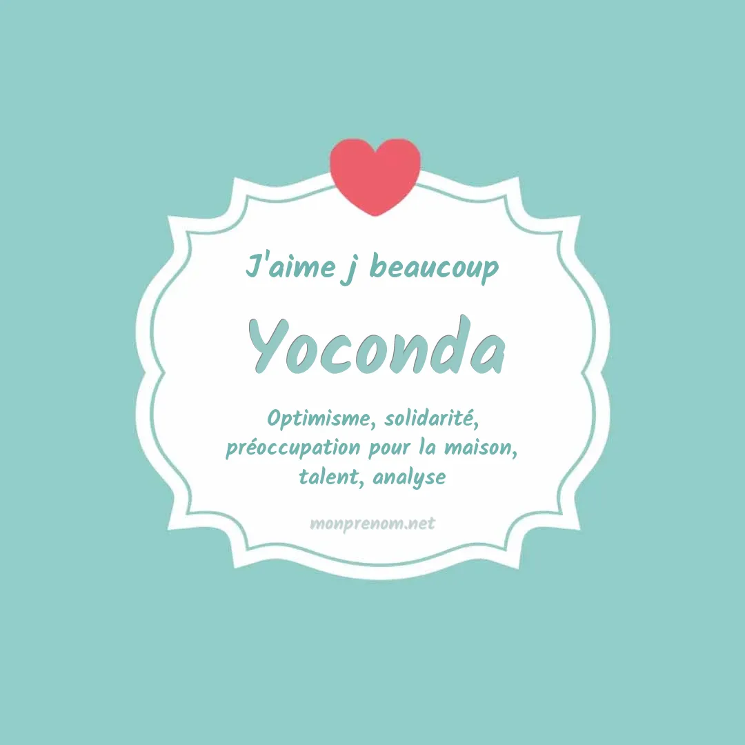 J'aime beaucoup Yoconda