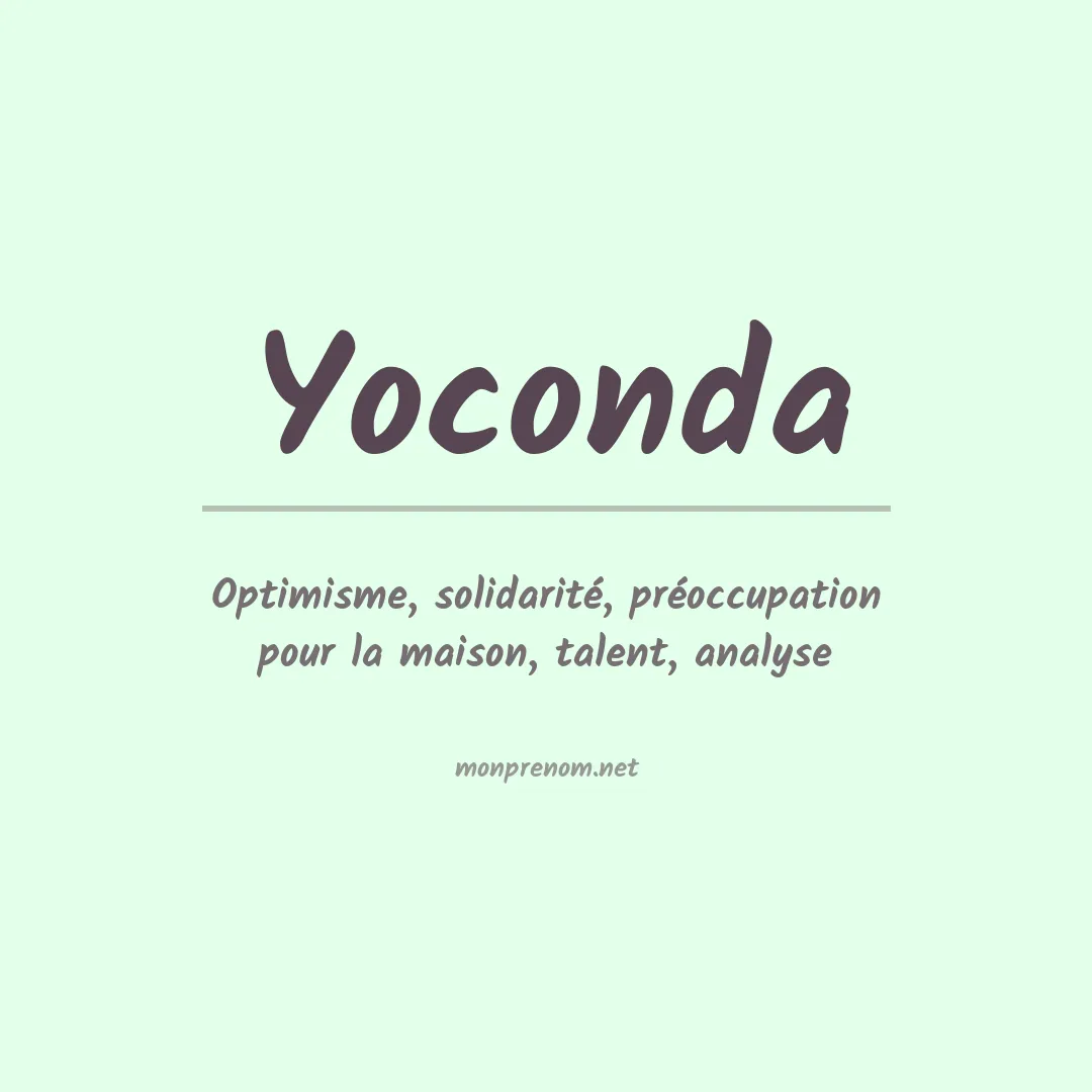 Prénom Yoconda