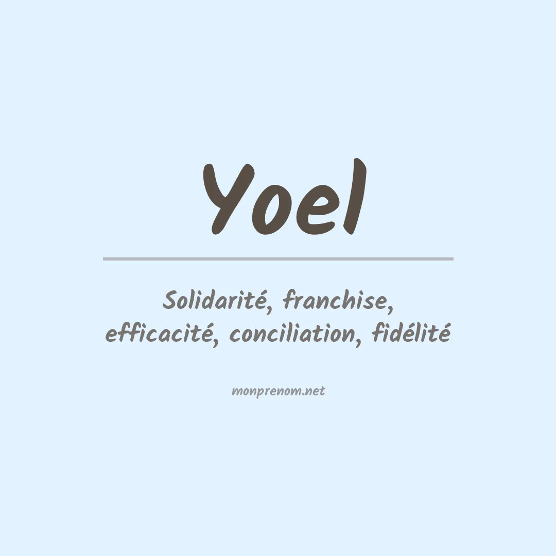 Signification du prénom Yoel