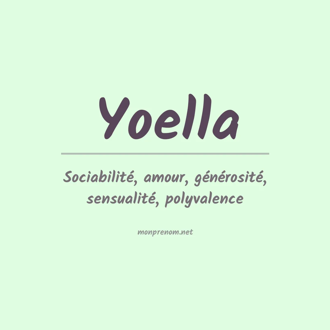 Signification du prénom Yoella