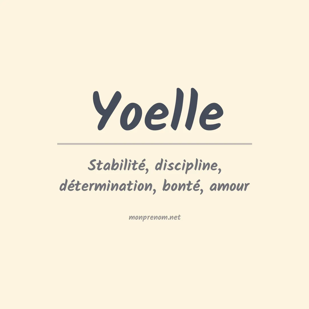 Signification du prénom Yoelle