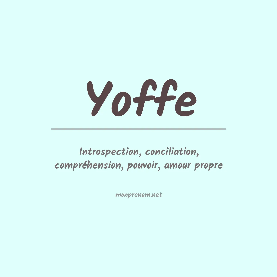 Prénom Yoffe