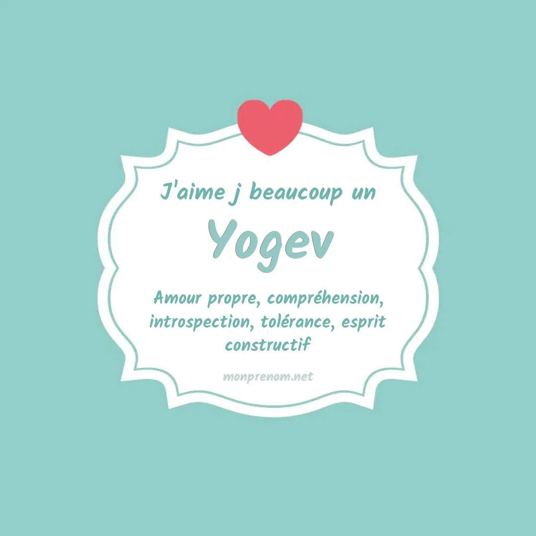 J'aime beaucoup Yogev