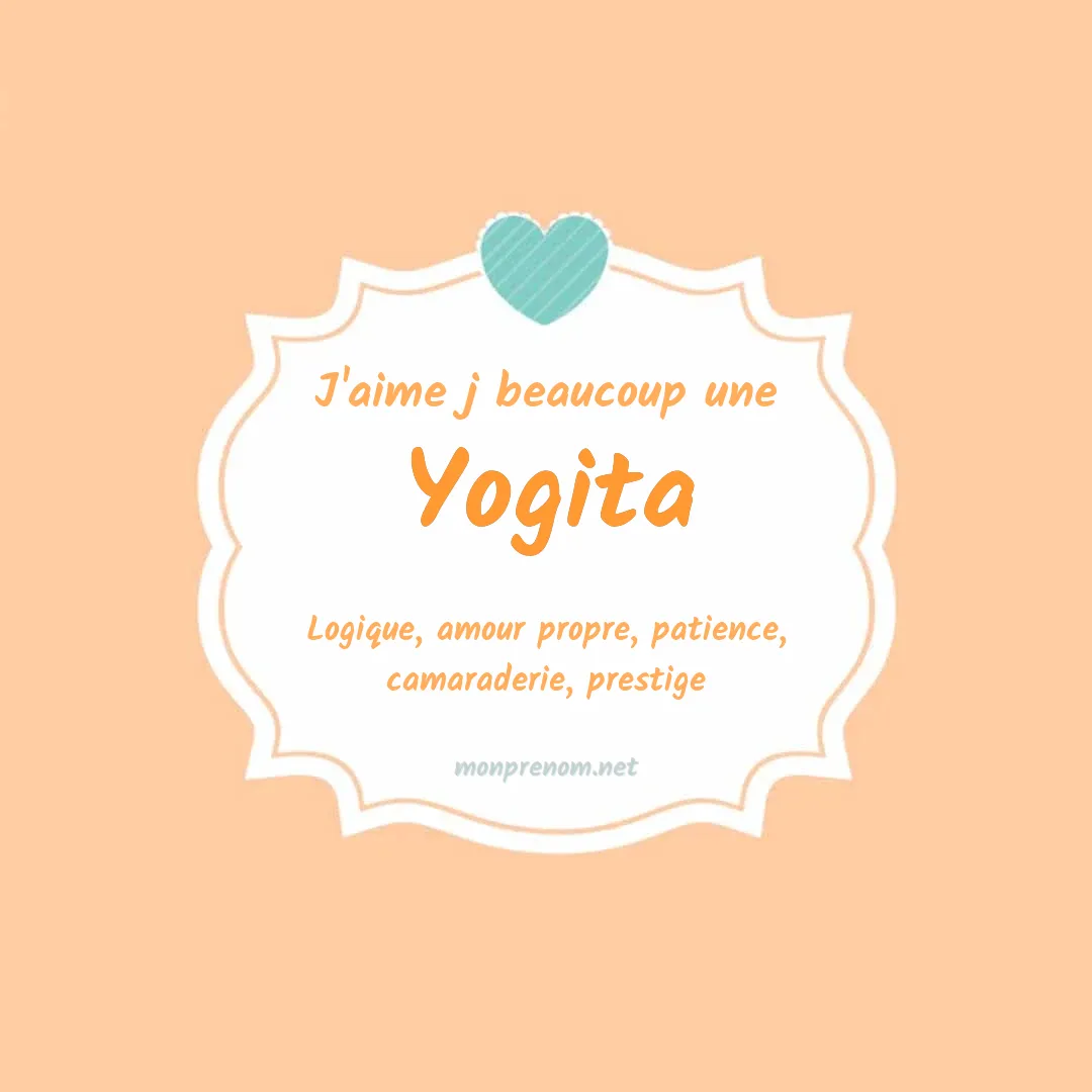 J'aime beaucoup Yogita