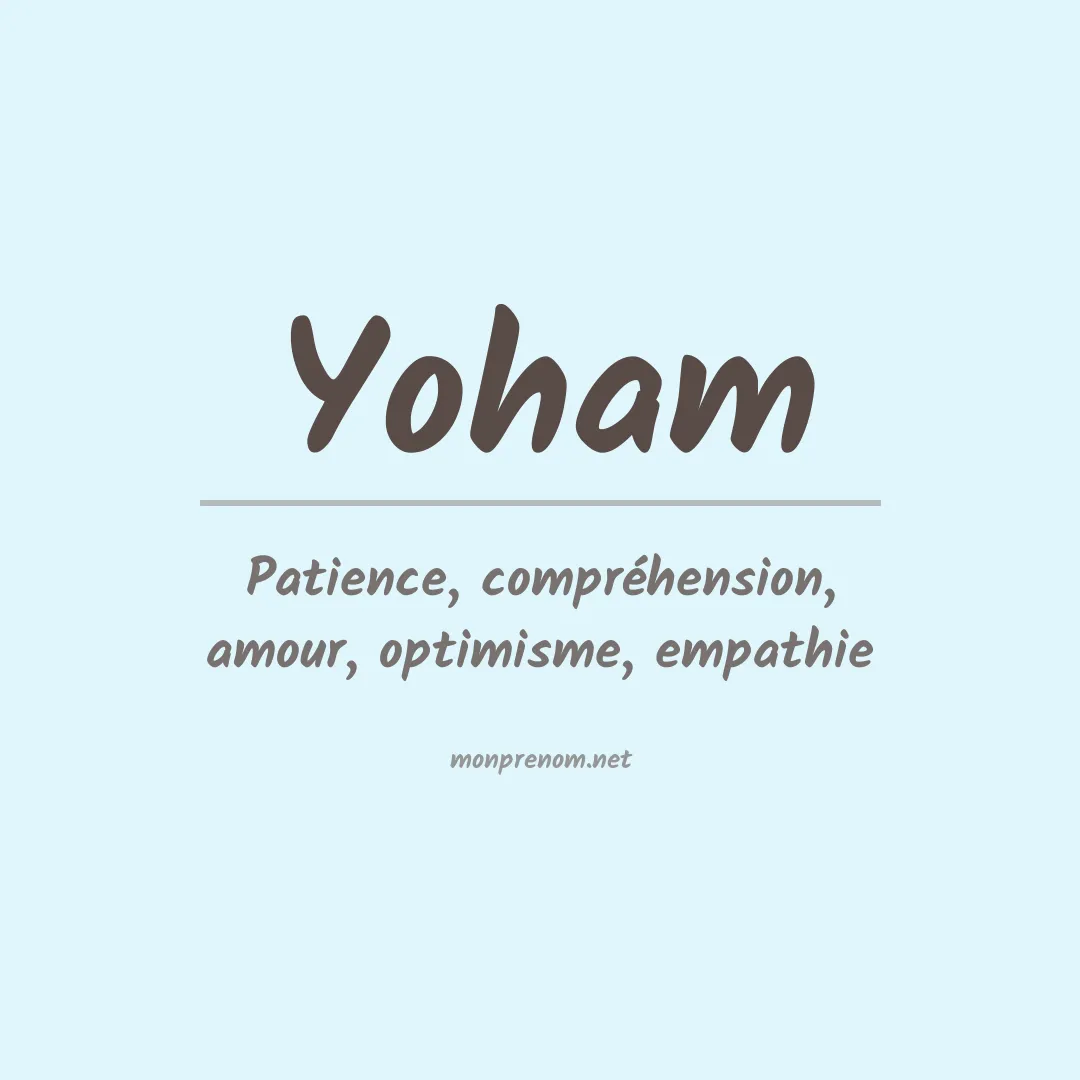 Prénom Yoham