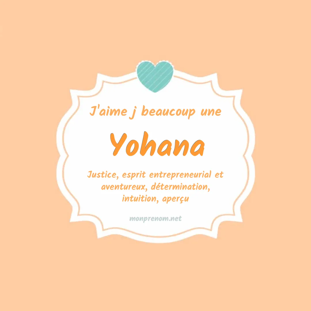 J'aime beaucoup Yohana