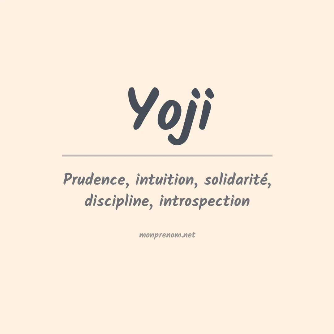 Signification du prénom Yoji