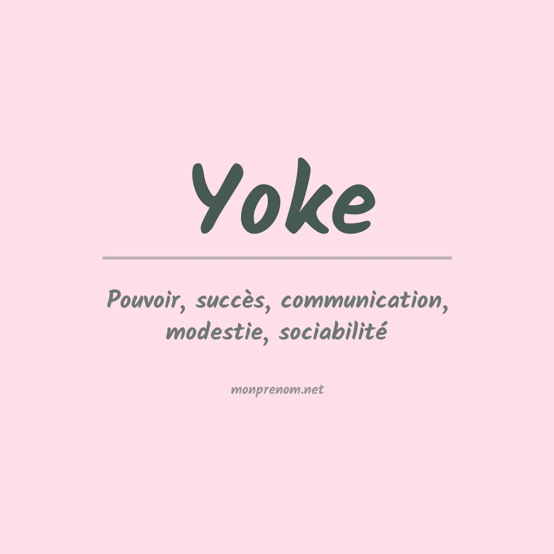Prénom Yoke