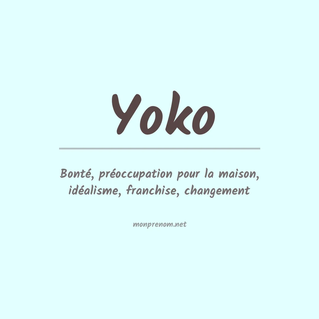 Prénom Yoko