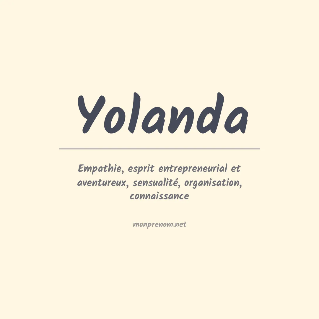 Prénom Yolanda
