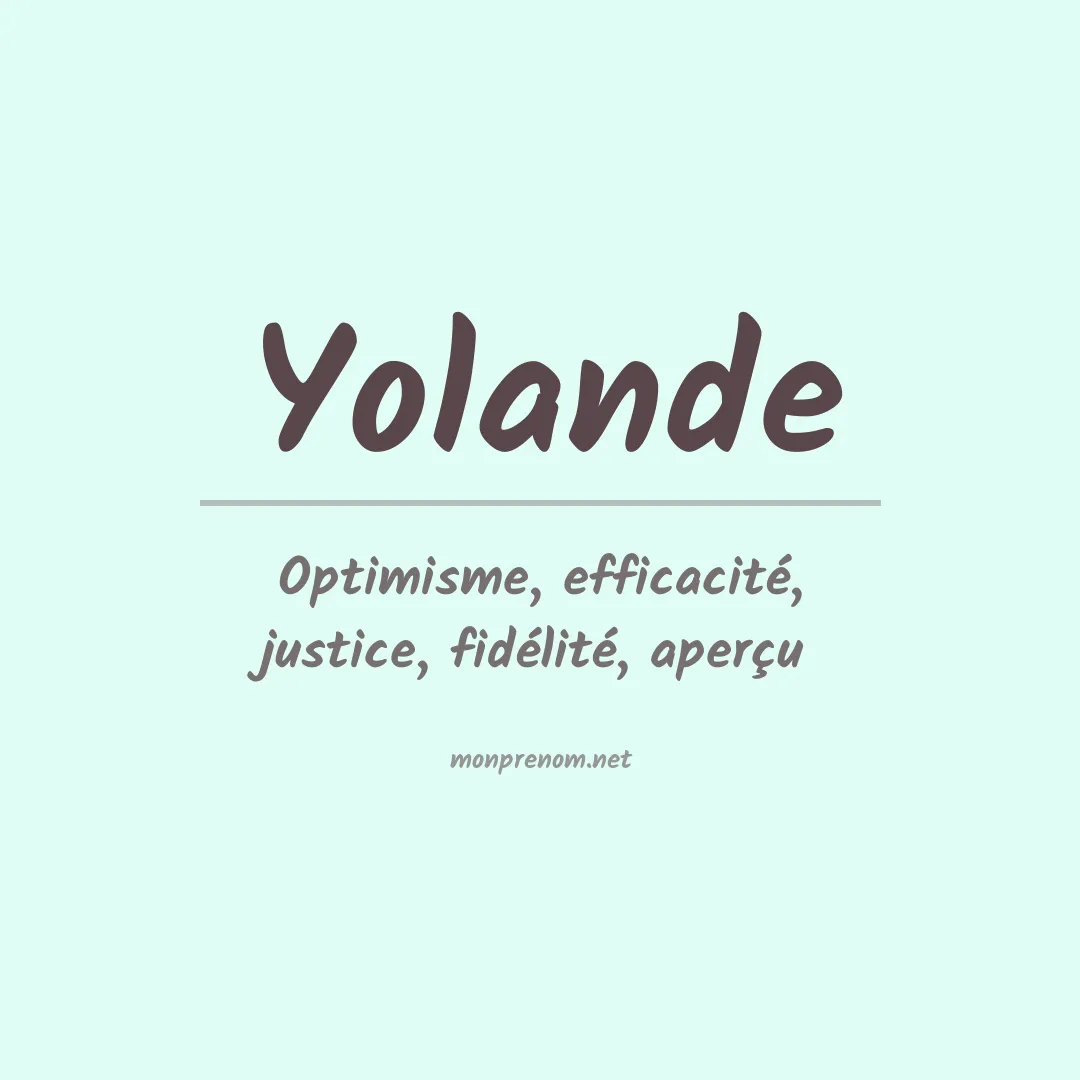 Prénom Yolande