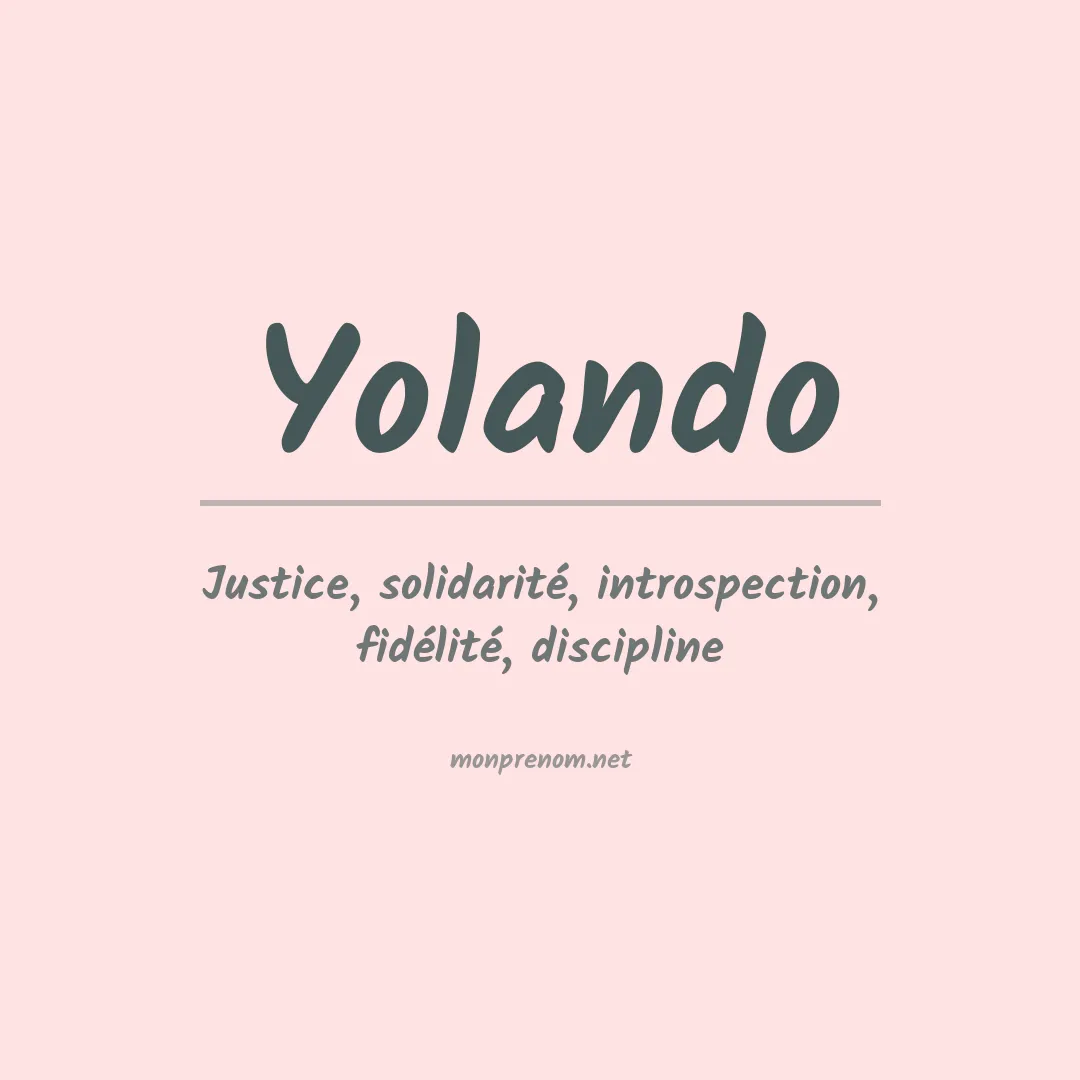 Prénom Yolando