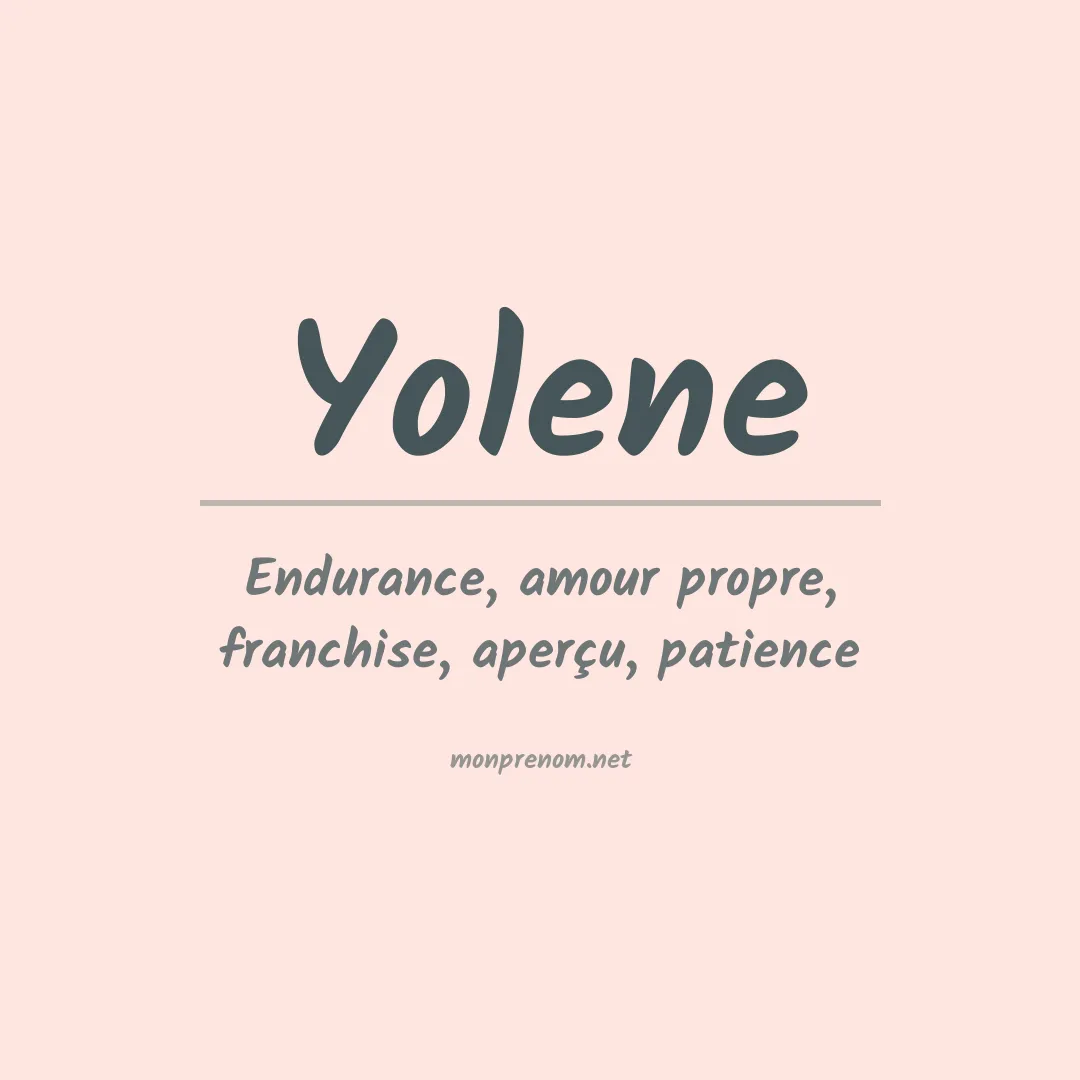 Prénom Yolene