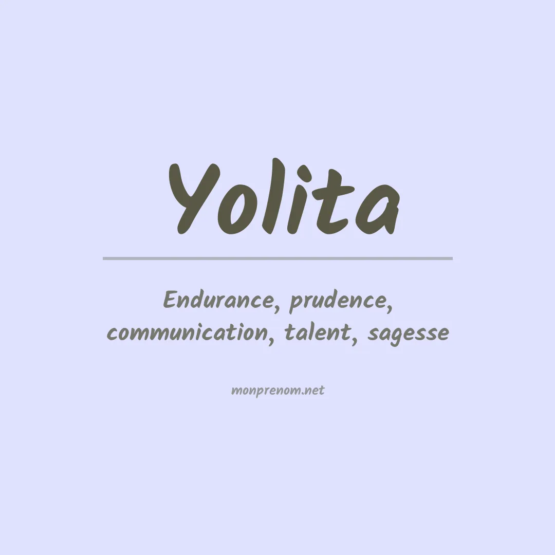 Prénom Yolita
