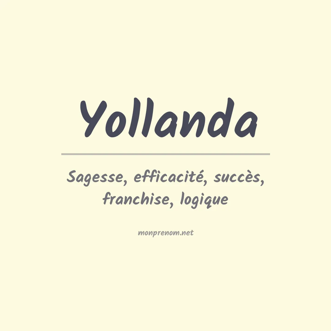 Prénom Yollanda
