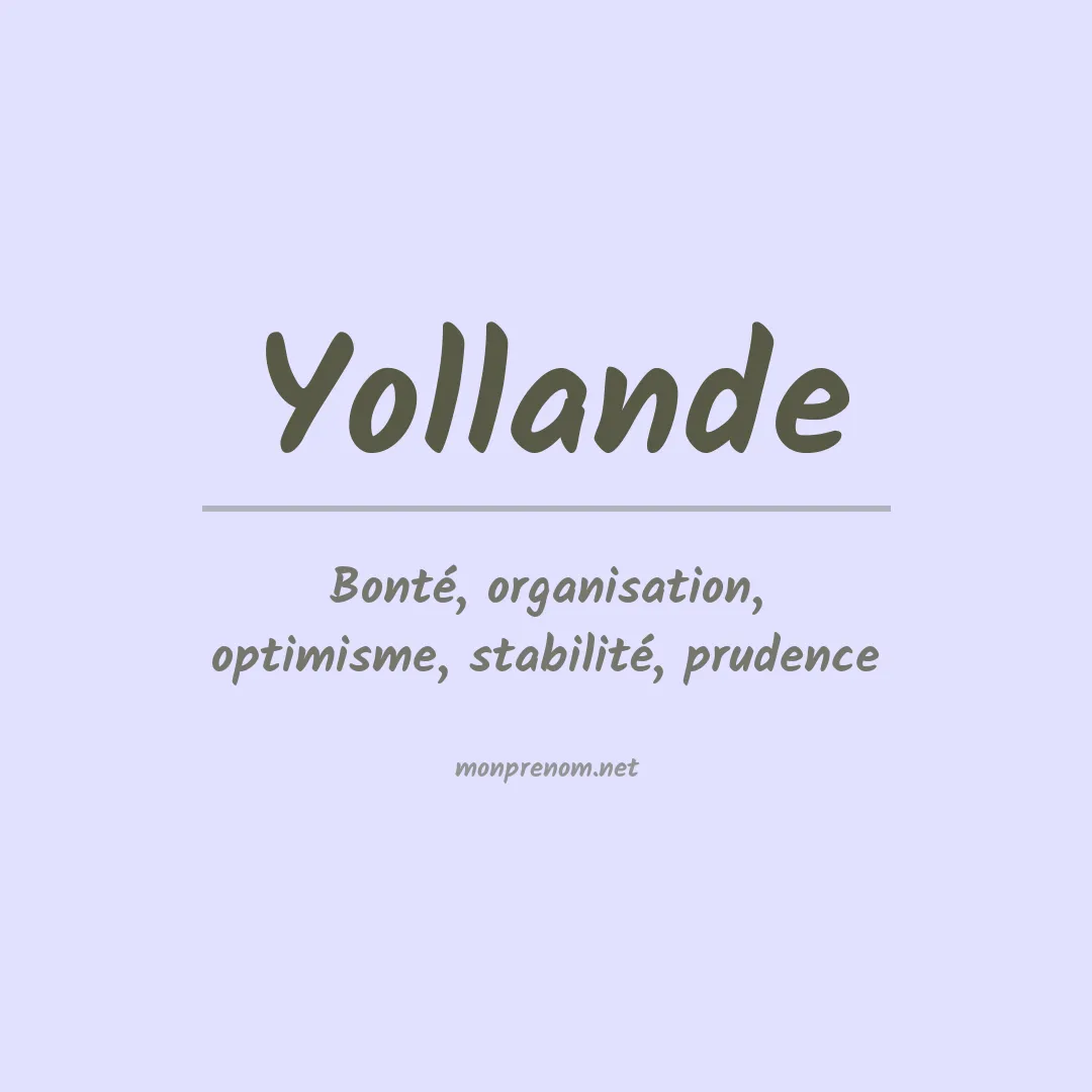 Prénom Yollande