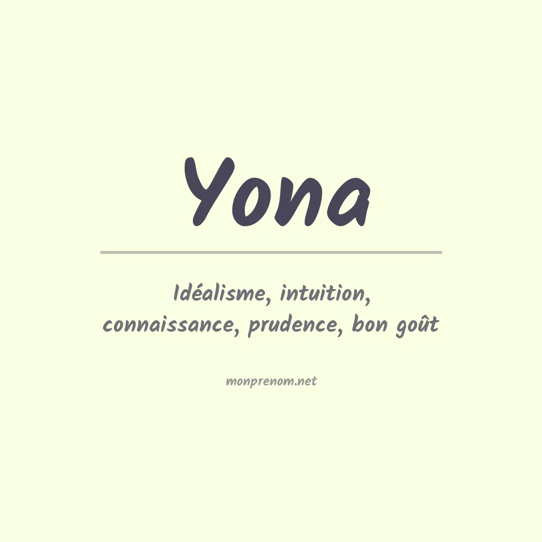 Prénom Yona