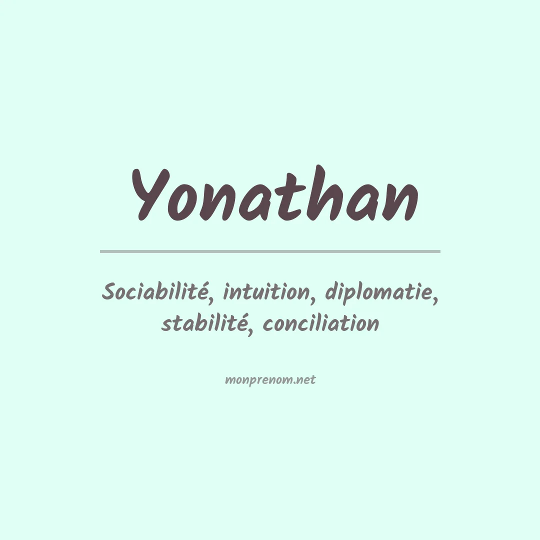 Signification du prénom Yonathan