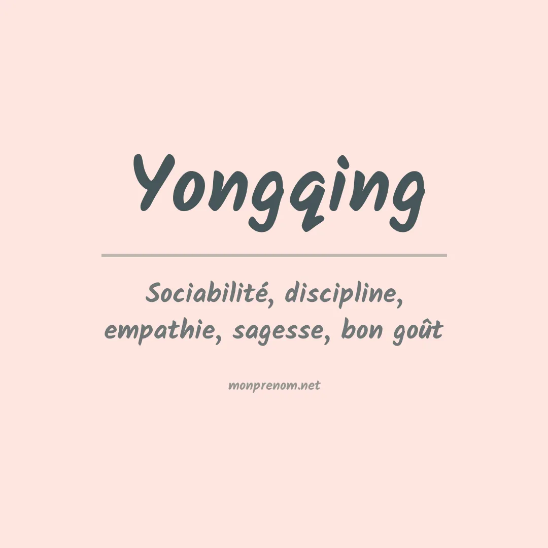 Prénom Yongqing