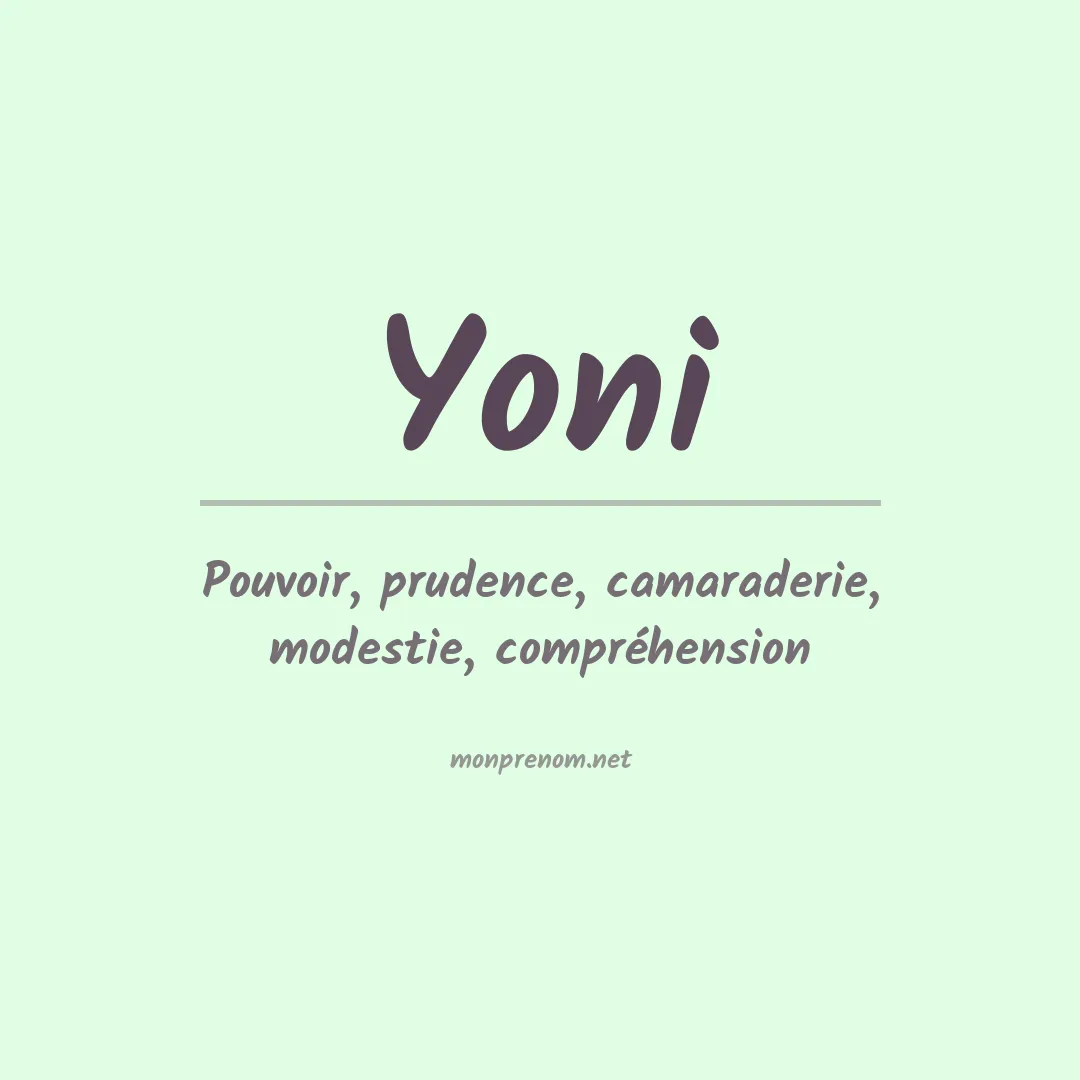 Prénom Yoni