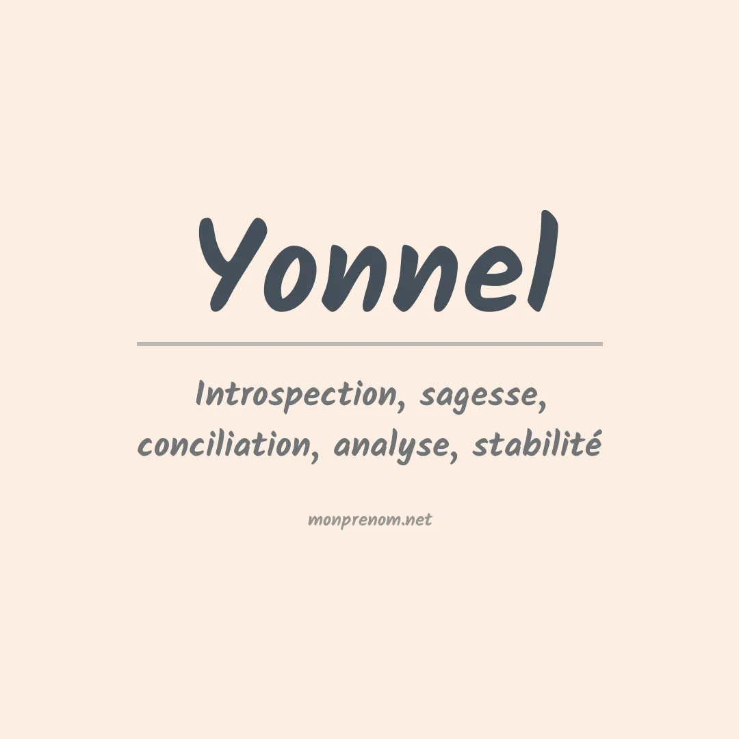 Signification du prénom Yonnel