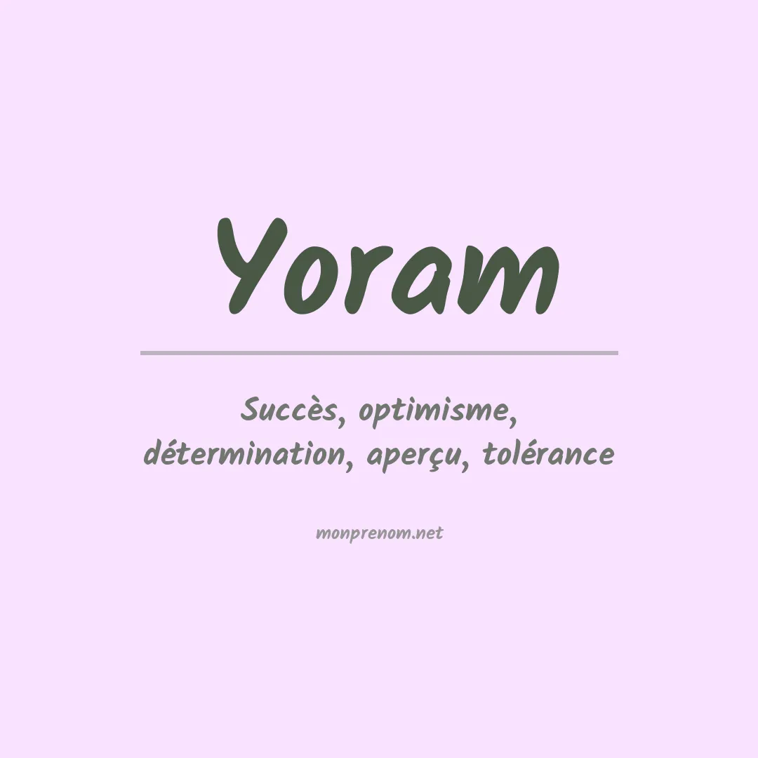 Signification du prénom Yoram