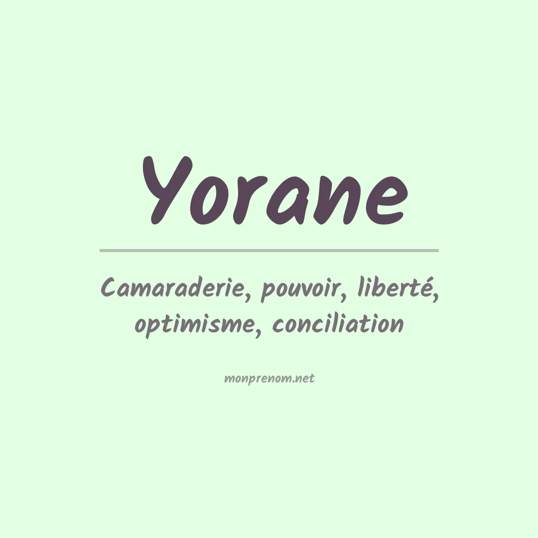 Prénom Yorane