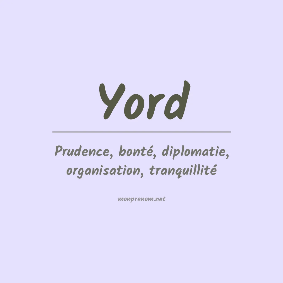 Prénom Yord