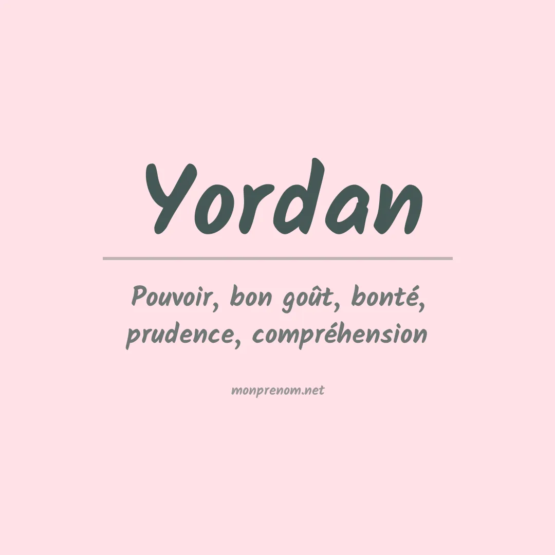 Prénom Yordan