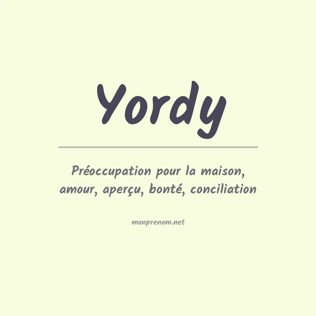 Prénom Yordy