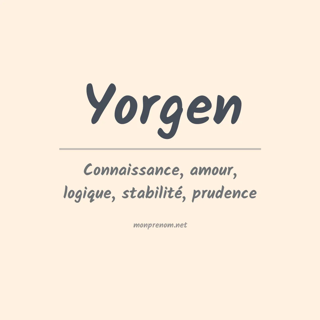 Signification du prénom Yorgen