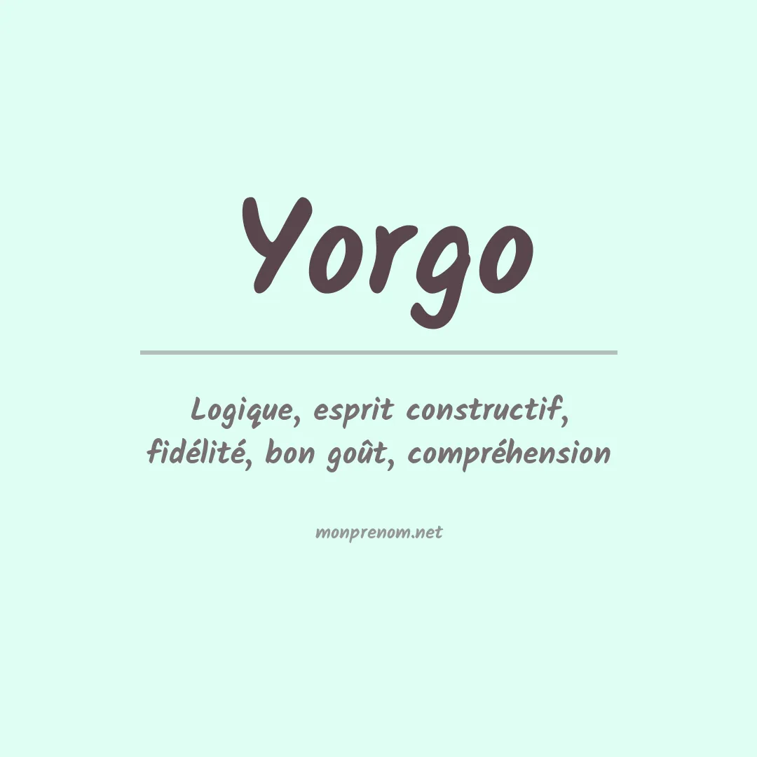 Signification du prénom Yorgo