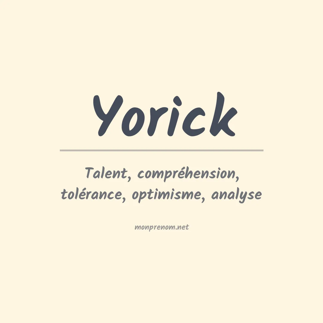Signification du prénom Yorick