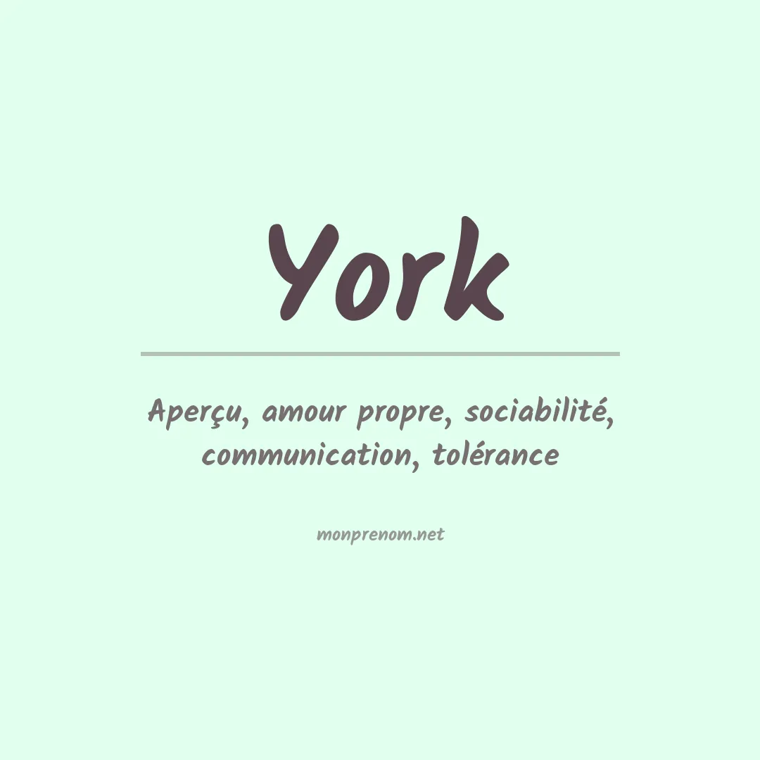 Prénom York