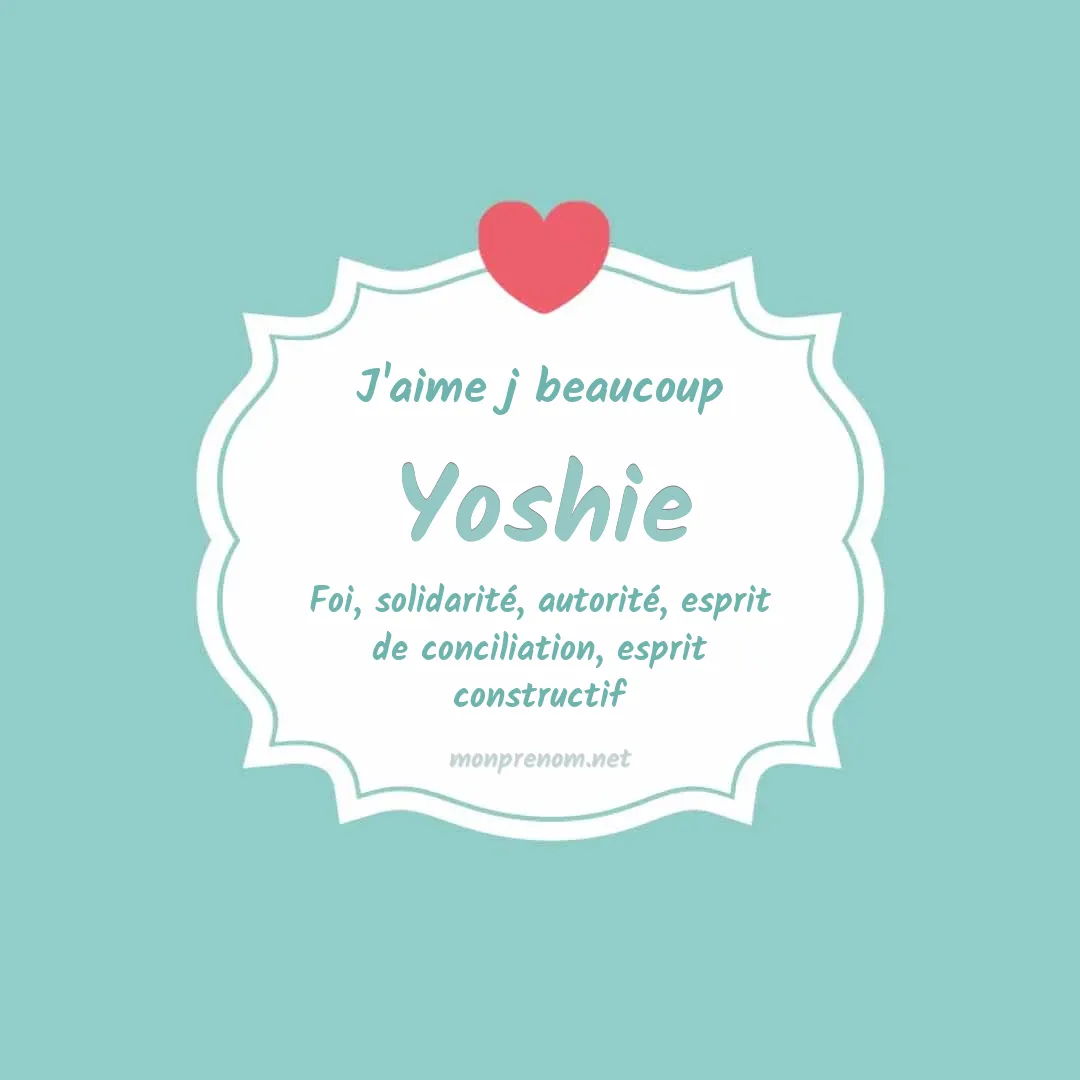 J'aime beaucoup Yoshie