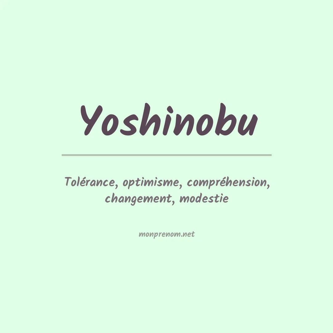 Prénom Yoshinobu