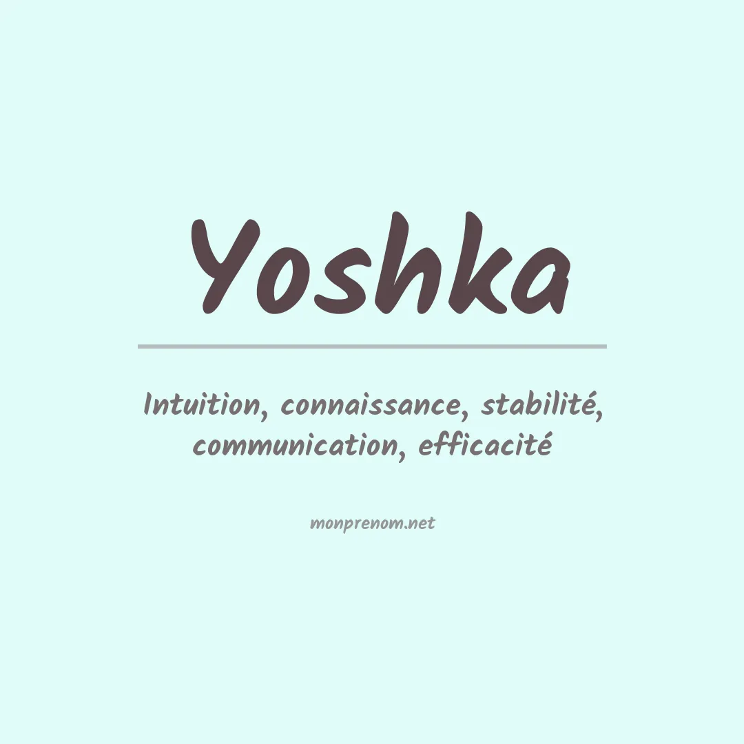 Prénom Yoshka