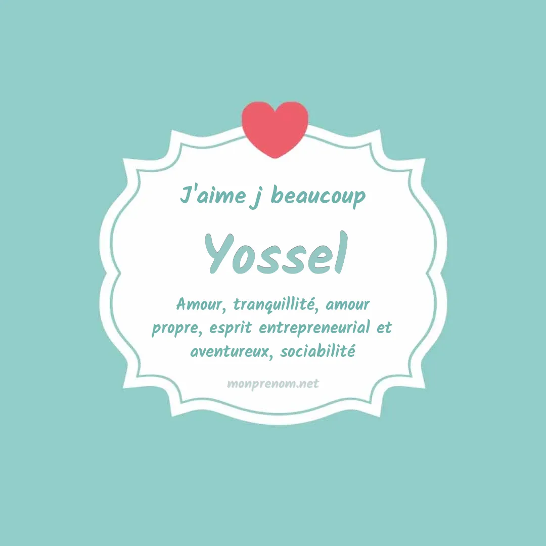 J'aime beaucoup Yossel