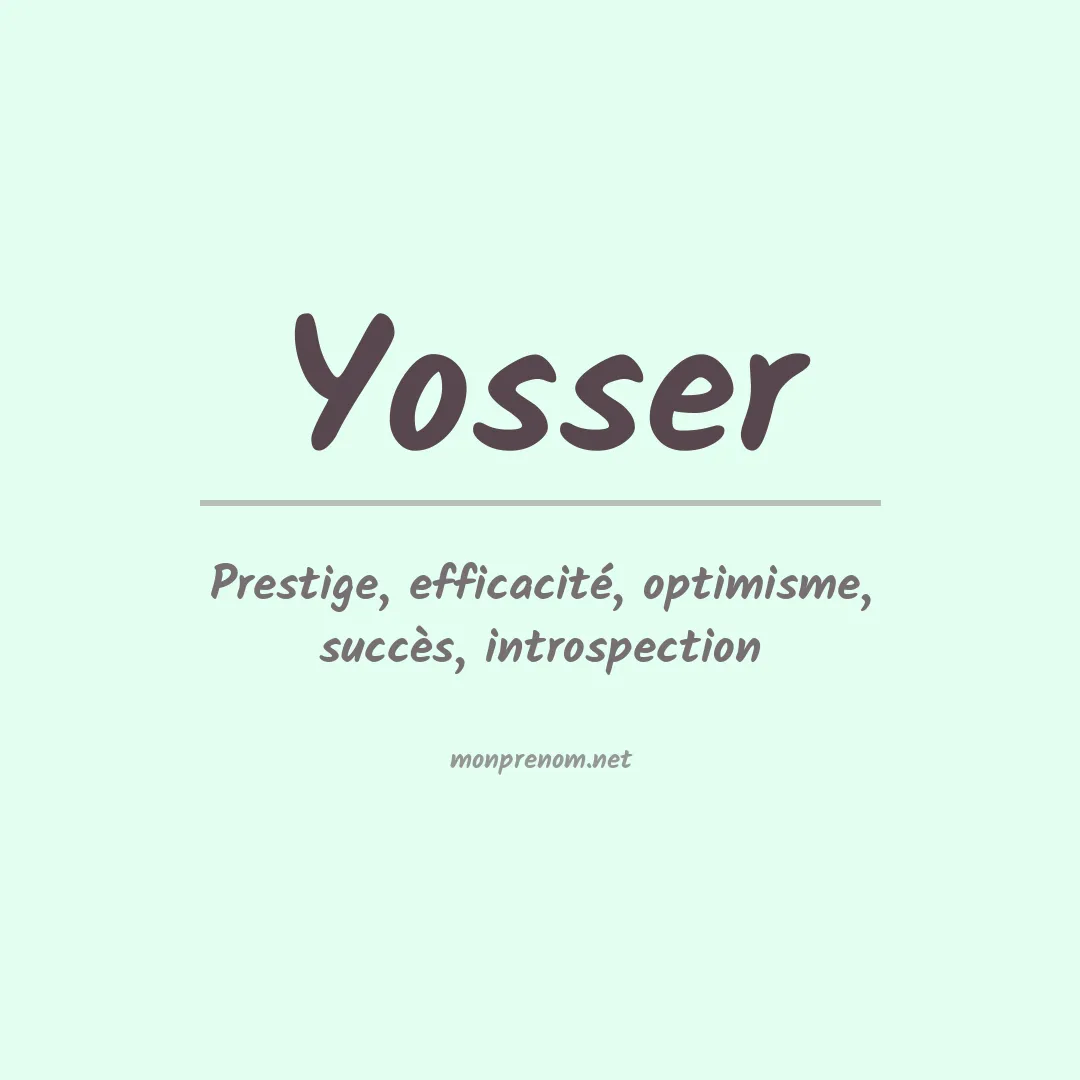 Prénom Yosser