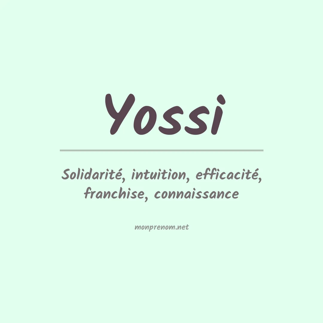 Signification du prénom Yossi