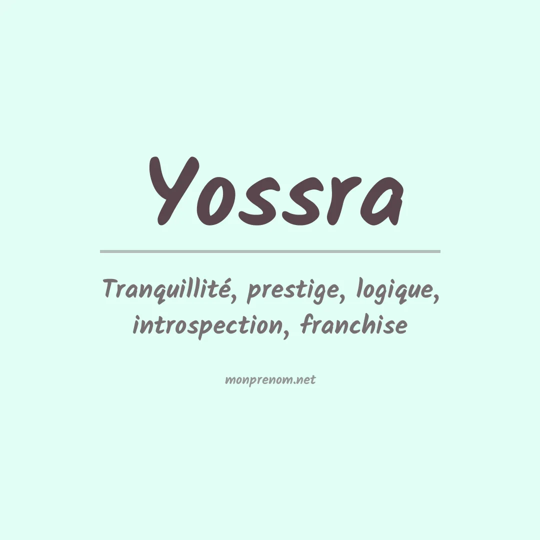 Prénom Yossra