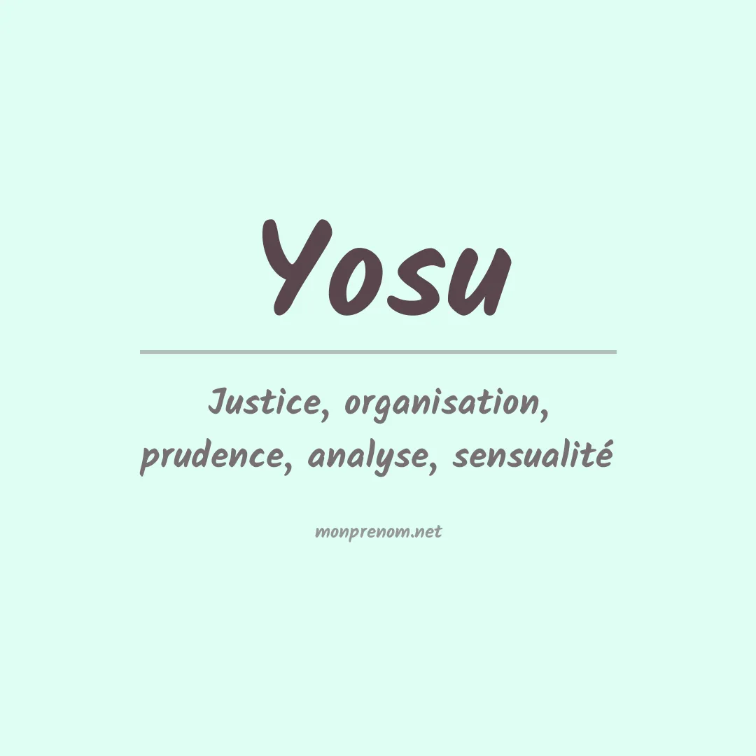 Prénom Yosu