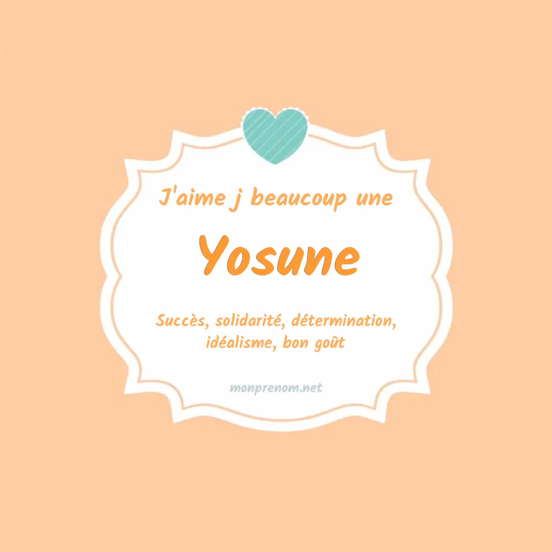 J'aime beaucoup Yosune